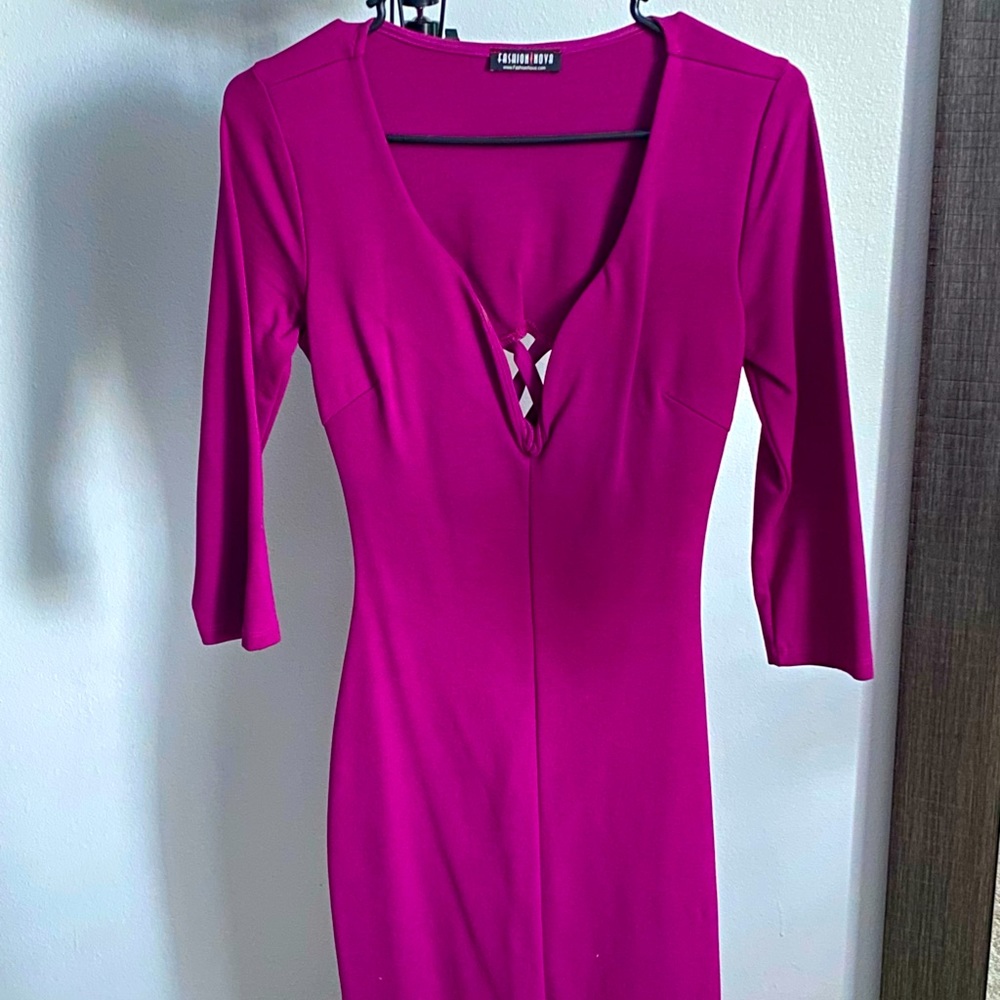 Open back midi dress